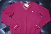 New ETRO Milano Lana Wool Knit V neck Logo Pullover Maroon Red Sweater Men's XXL