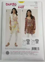 Burda 6683 Tunics in 2 Styles Sizes 10 12 14 16 18 20 22 Sewing Pattern UC FF