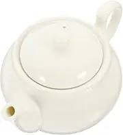 MUCKLILY White Ceramic Teapot Bone Teapot with Infuser Portable Heat Resistant Teaware for Home Restaurant and Tearoom Use for Loose Leaf Tea Brewing