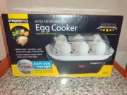 PRESTO ELECTRIC EGG COOKER Easy Store. 6 CT. HARD, MEDIUM, SOFT, POACHED, BOILED