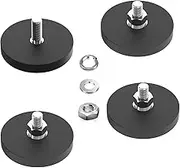 4Pack Mounting Magnets, 35LBS Rubber Coated Neodymium Magnets with M6 Threaded Stud, Non-Slip Strong Anti-Scratch Magnet for Led Lighting Bar, Neodymium Magnet Base for Camera Mirror