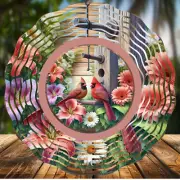 Cardinal, Male/Female, Wind Spinners 8" Sublimated, High Quality Aluminum(ws30)