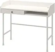 Computer Desk with Drawer, Small, Study Desk, Simple, Modern, White