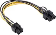 Ex ion Cable 6 Pin Female to 8 Pin (6+2) Female Power Adapter Cable Power Supply with PCIe 6 Pin Port 5557 50cm