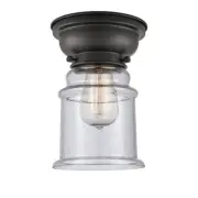 Innovations 184-LED Canton 1-Lt Flush Mount, M Black/Seed - 623-1F-BK-G184-LED