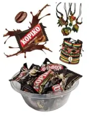 Kopiko Cappuccino & Coffee Candy Real Extract 2in1 Mix Container 4oz with Free