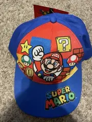 Super Mario Bros. Power-Ups Kid's Baseball Hat Multi-Color Brand New With Tag