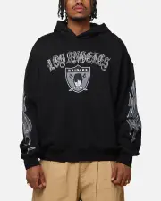 [MITCHELL & NESS] Mitchell & Ness Las Vegas Raiders Chrome Nation Hoodie Black - Size 2XL 2XL Black