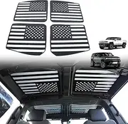 for 2024 2025 Hummer EV Accessories Foldable Roof Sunshade, Upgraded Heat Reflective Tech Accessories Sunroof Reflective Sun Shade [US Flag Edition]