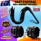 Fluffy Handcuffs Whip Bondage Kit BDSM Restraint Cuffs Fetish Couples Sex Toy