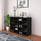 Modern Shoe Rack Sneaker Shoes Storage Cabinet With 20 Compartments Black