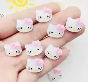 5pc Hello Kitty Cat Girl with Bow Flatbacks