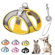 Soft Small Dog Harness and Leash Set Step in Air Mesh Puppy Harness Leash Easy