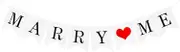 Marry Me Banner, White Cardboard With Black Letters, Swallowtail Design Hanging Signs for Valentine's Day, Engagement, Marriage Proposal Bridal Shower, Wedding