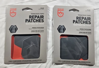 Gear Aid Tenacious Tape Repair Patches Hex - Gray - Pack of 2