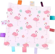 BIUDECO Baby Blanket Tags Newborn Security Comforter Baby Blanket for Toddlers