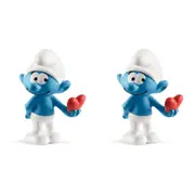 2x Schleich 2.2'' Smurf w/ Heart Action Figure Kids/Children Fun Play Toy 3-8y