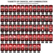 Customized 62 Styles Red Rocker Switch On Off Car Boat LED Light 12V SPST/DPDT
