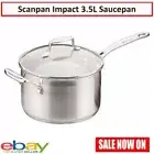 Scanpan Impact 3.5L Saucepan Sauce Pan 20cm 18/10 Stainless Steel w/ Glass Lid