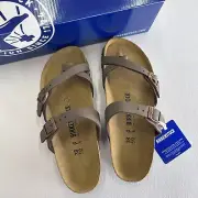 New w/Box Birkenstock Womens Mayari Birkibuc-Mocha Narrow Sandals- Select Size