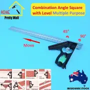 300mm Combination Angle Square Type A Ruler Spirit Level Adjustable Measure GOOD