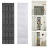 24/28 Pockets Shoe Organizer Clear Hanger Wardrobe Storage Bag Hanging Sock Rack