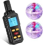 domoi Ghost Equipment Kit Black Emf Meter Emf Meter with 2 Motion Light Up CatBalls, Emf Meter Detector Ghost Equipment