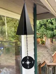 3 Tone Wind Chime Compass design Bell Wind Catcher Garden Barn Decor Gift