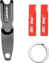 TONIFE Multi-Purpose Clip,Pocket Clip, Comes with a Key Ring and Screwdriver for Outdoor Activities. (Black Titanium)