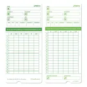 uPunch Time Card for uPunch HN1000, HN3000, HN3600 Bundle, 100/Pk