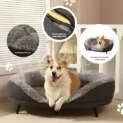 Raised Dog Bed Cat Couch Pet Puppy Sofa Doggy Soft Cushioned Lounge Chaise Crate