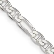 26 Inch Sterling Silver 3.75mm Figaro Anchor Chain