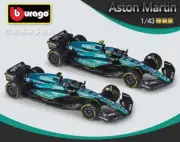 Bburago 1:43 2023 F1 Formula Aston Martin AMR23 Racing Car Deluxe Alonso Stroll