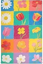 Amooorous Colorful Flower Checkered Pattern decorative kitchen towels and dishcloths microfiber dish towels (prop2) dishcloth valentine country accesorios para mesas 28x18in set of 6