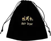 [Parliky] Flannel Draw Storage Pouch Hair Dryer Storage Bag Jewelry Organizer Capacity Smooth for Travel Home Use