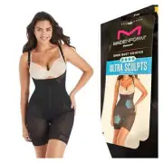 NWT Maidenform Ultra Sculpts Black Lace Open Bust Romper Shapewear / Large *