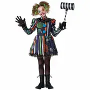 Neon Nightmare Clown Horror Evil Psycho Killer Halloween Child Girls Costume