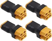 LT Easiyl 4pcs XT60 Male to 2 Female ESC Connector XT60 Parallel Capacity Increase Adapter for RC LiPo Nihm Battery ESC 1 in 2 XT60 Y Shape ESC Connector