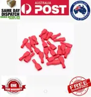 6.3mm Female red spade connectors Fully Insulated Crimp Terminal X 10 pcs