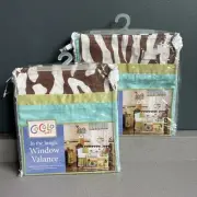 Set 2 COCALO BABY In The Jungle NURSERY VALANCE WINDOW CURTAIN floral striped