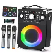 Karaoke Machine with 3 Microphones for Adults and Kids,Portable Party Karaoke