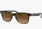 Ray-Ban Rb4640 Square Sunglasses, Light Havana/Polarized Brown Gradient, 50 mm