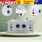 Double Wax Pot Beauty Wax Therapy Machine Adjustable Temperature 220V 1.2L