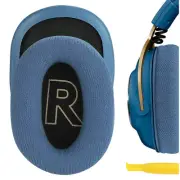 Geekria Velour Ear Pads for Logitech G Pro, G Pro X Headphones (Blue)