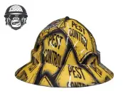 Custom Hydrographic Safety Hard Hat PEST CONTROL PRO CHOICE WIDE BRIM