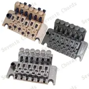 Electric Guitar Bridge Double Tremolo System Tailpiece Bridge Tremolo Silver