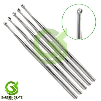 5Pcs Verruca Curette Surgical Plantar Wart Removal Skin Treatment Dermal Curette