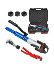 DEXSO 3P-00RRY9-VC Copper Tube Fittings Crimping Tool with 1/2", 3/4", 1"Jaw ...