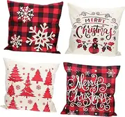 GLSTOY Xmas Pillow Covers Christmas Pillowcase Home Decor Throw Pillow Case Set
