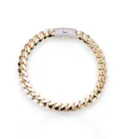 Monaci Chain Miami Cuban Link Chain Necklace 14K Yellow Gold - Hollow